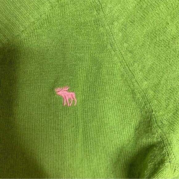 Vintage y2K Abercrombie green sweater size small - Picture 3 of 6